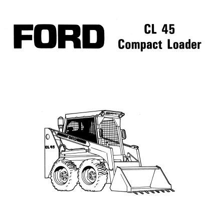 ford cl 45 skid steer manual|Ford CL45 Skid Steer Service Manual .